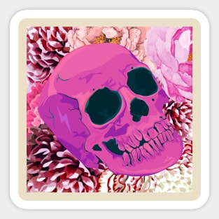 Skull & Peonies Sticker